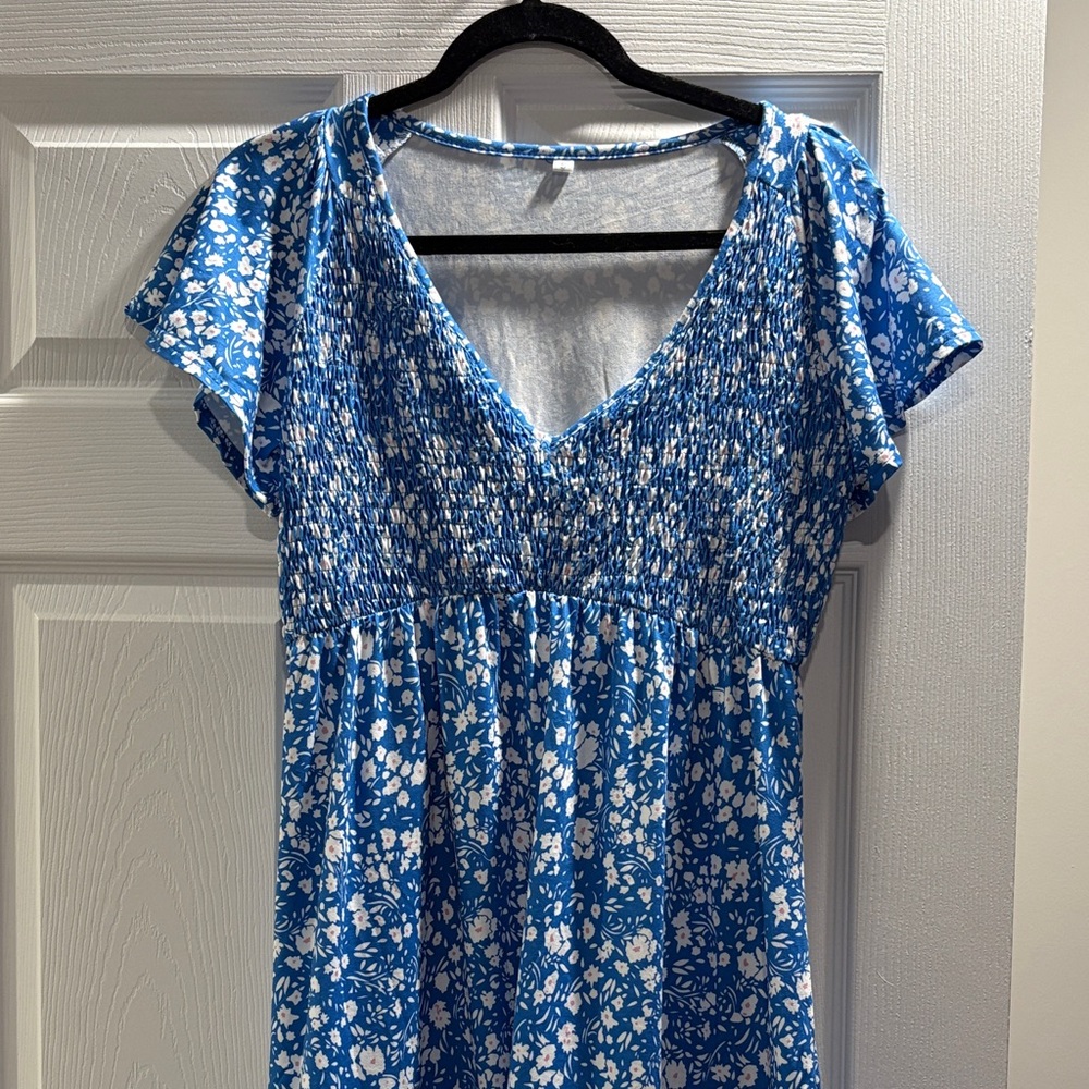 Coolmee Women's Maternity Short Sleeve Ruffle Dres